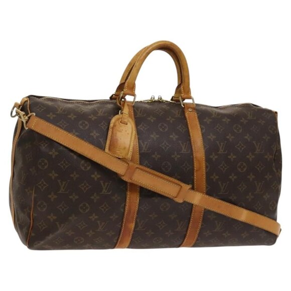 LOUIS VUITTON Monogram Keepall Bandouliere 50 Boston Bag M41416 LV Auth 125289 - Picture 1 of 16